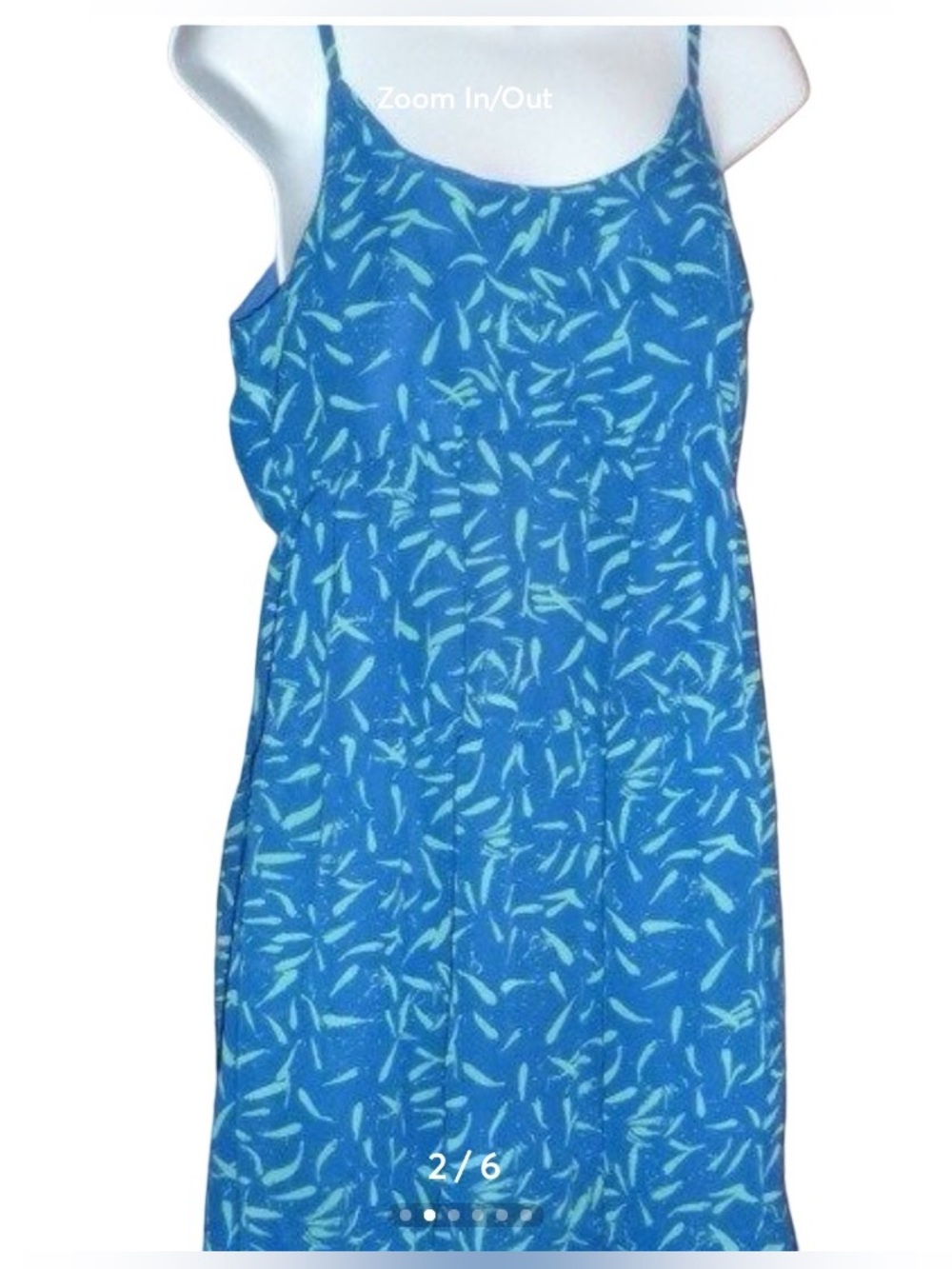 Adam Levine Blue Sundress Short Flowing Chiffon Sleeveless Summer Dress, Size M